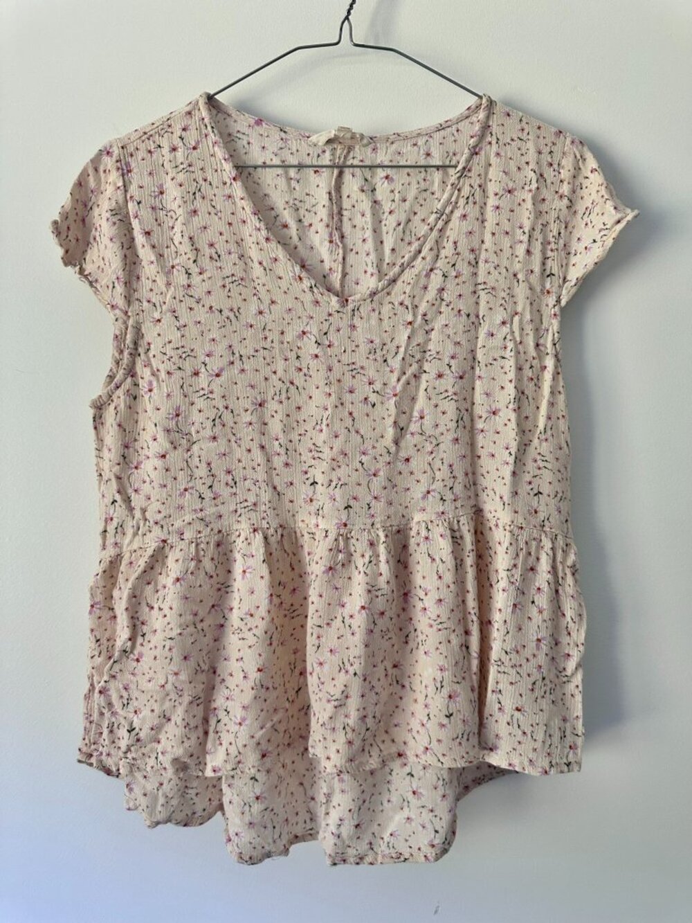 Sim & Sam flowy pink floral blouse large